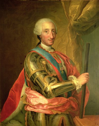 Charles III in Armour by Anton Raphael Mengs